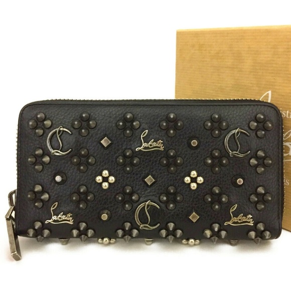 Christian Louboutin Handbags - Christian Louboutin Panettone Spike Leather Zippy Wallet +Box+ Dust Bag!!!
